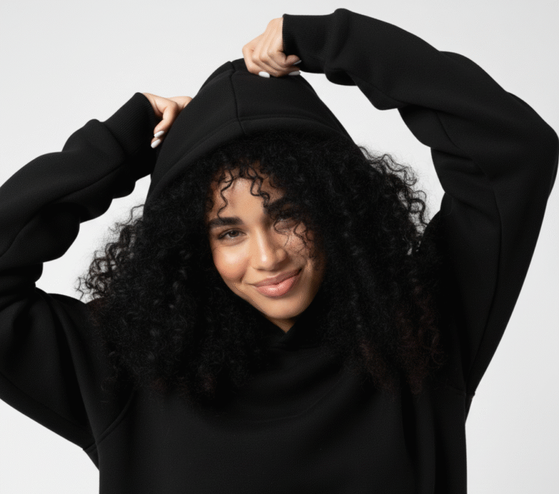 black hoodie