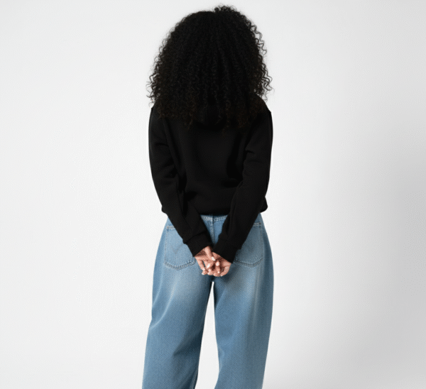 oversized black fleece hoodie