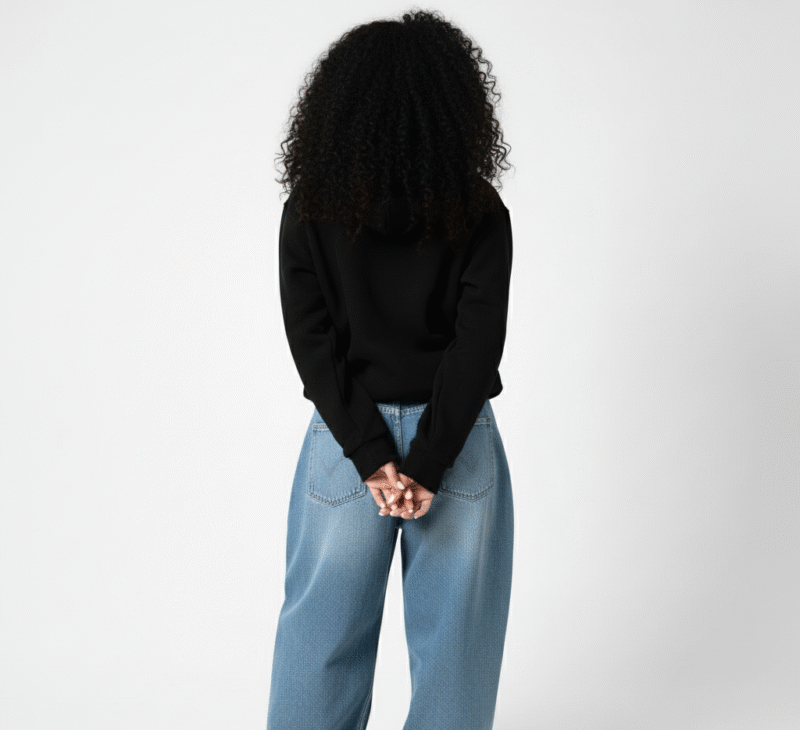 oversized black fleece hoodie