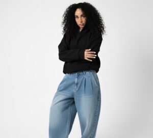 oversized black hoodie for men and women